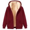 yaoeye Womens Cardigan Tops Button Coat Plus Jacket Loose Winter Hooded Wool Women Plush Size Coats view 1