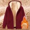 yaoeye Womens Cardigan Tops Button Coat Plus Jacket Loose Winter Hooded Wool Women Plush Size Coats view 2