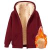 yaoeye Womens Cardigan Tops Button Coat Plus Jacket Loose Winter Hooded Wool Women Plush Size Coats view 3