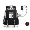 CHAIRAY Skz Canvas Backpack with USB Charging Port Hyunjin Jisung Felix Bangchan and Seungmin Knapsack view 2