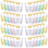 Jingmore 72 Pcs 1.3 Gallon Collapsible Water Storage Bag Emergency Jug Container Clear Plastic Water Bladder for Outdoor Sport Camping Hiking No Leak, Freezable, Odorless, Flat Folding view 1