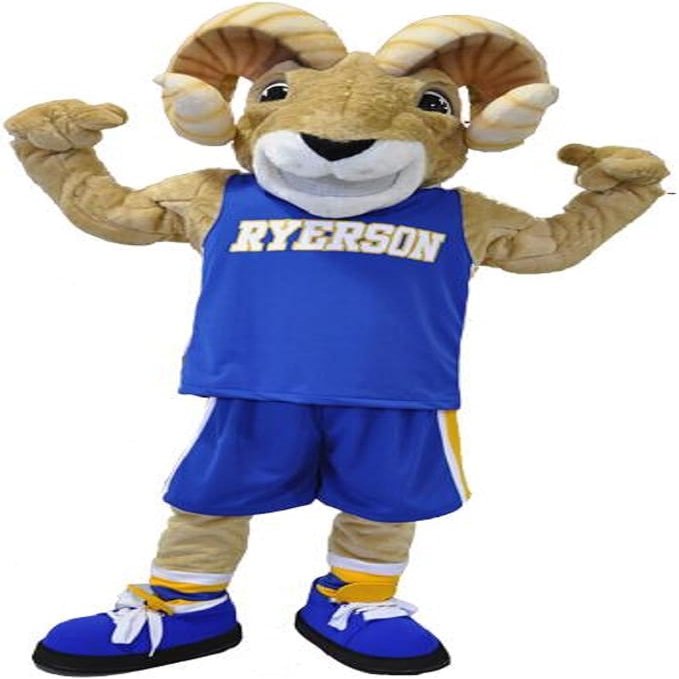 Ram Ryerson Mascot Cosume Adult Size for Men & Women with Built-in Fan Inside the Head