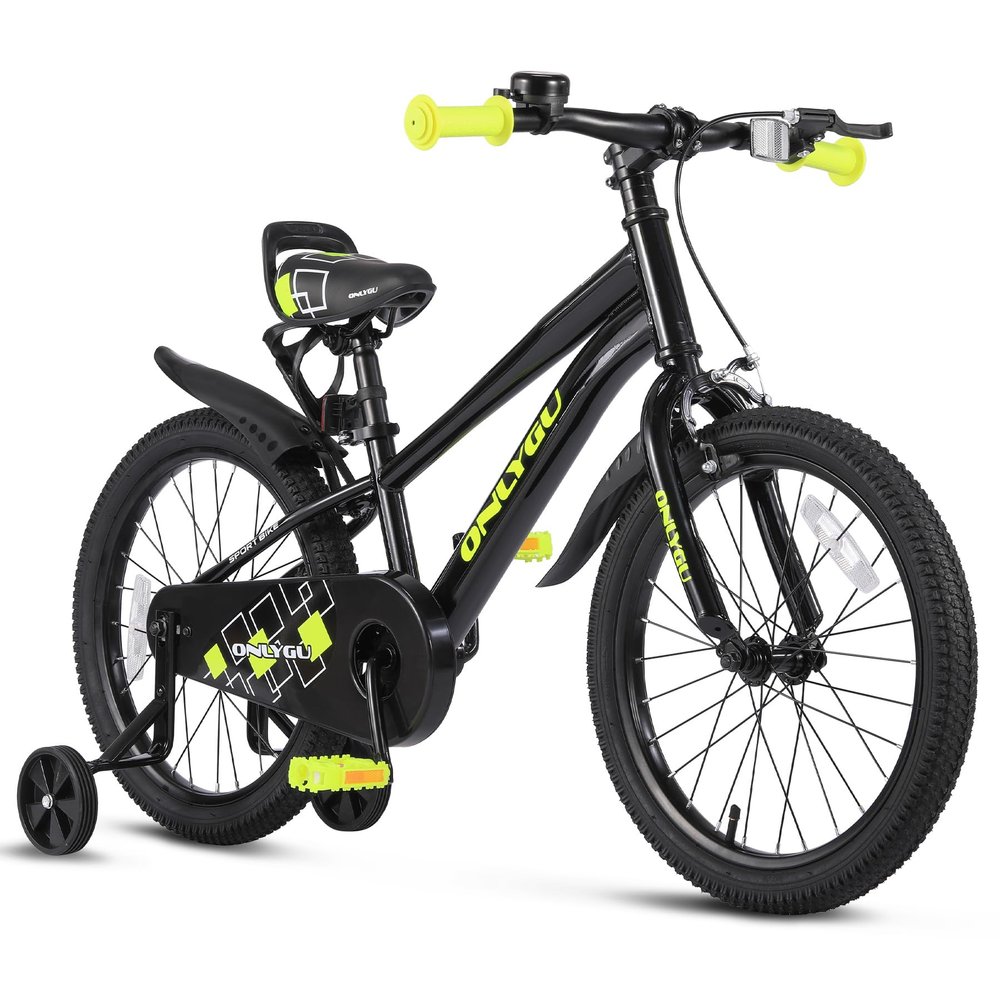 UOKAA Stylish Kids Bike for Ages 4-7 - Easy Assembly Safe & Stable Ride, 16 Inch Wheels, Vibrant Colors, Includes Training Wheels
