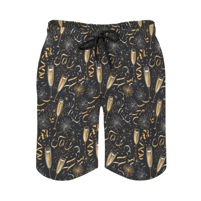 Cheers to The New Year Men's Swim Trunks Happy New Year Surfing Shorts New Year Gift Swimwear Bathing Pants Multicolor xx_l