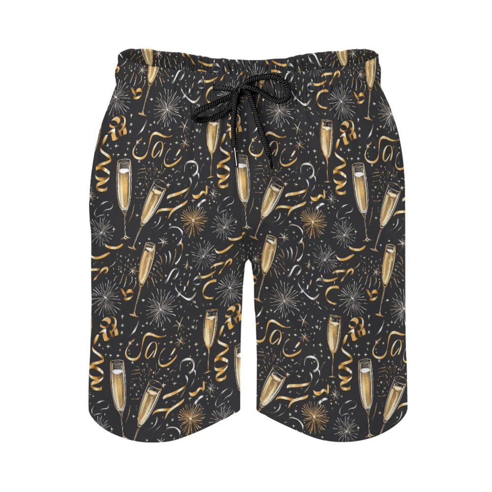 Cheers to The New Year Men's Swim Trunks Happy New Year Surfing Shorts New Year Gift Swimwear Bathing Pants Multicolor xx_l