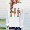 NUFIWI Women Christmas Sweatshirt Sequined Long Sleeve Glitter Santa Shirt Funny Merry Sweatshirt Xmas Sparkly Holiday Pullover(Cute White Sparkle,XL) view 3