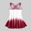 ROSE GAL Womens Plus Size Curve Ombre Color Floral Print Crisscross Modest Tankini Swimsuit Set(Red_1/4X) view 3