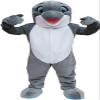 Happy Dolphin Mascot Cosume Adult Size for Men & Women with Built-in Fan Inside the Head and Ice Pack Vest view 1