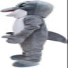 Happy Dolphin Mascot Cosume Adult Size for Men & Women with Built-in Fan Inside the Head and Ice Pack Vest view 2