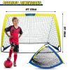LIBERRWAY Soccer Goal 4'x 3' Portable Kids Soccer Goals for Backyard or Indoor Pop Up Soccer Net with 6 Training Cones, Carrying Bag, 8 Ground Stakes view 2