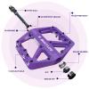 BUCKLOS Mountain Bike Pedals Purple MTB Pedals Flat and Single Lock-on Bike Handlebar Grips Ergonomic Mountain Bicycle Handle Grips view 3