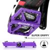 BUCKLOS Mountain Bike Pedals Purple MTB Pedals Flat and Single Lock-on Bike Handlebar Grips Ergonomic Mountain Bicycle Handle Grips view 4