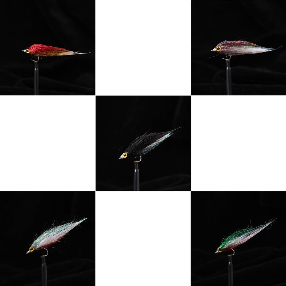 3D Eye Ice Fiber Minnow Fish Lure, Dry Fly IceFiberMinnow-12PCS