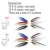 3D Eye Ice Fiber Minnow Fish Lure, Dry Fly IceFiberMinnow-12PCS view 3