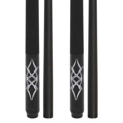 Dysdensa Set of 2 Fiberglass Pool Cue Sticks 19oz 20oz 58inch Black