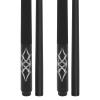 Dysdensa Set of 2 Fiberglass Pool Cue Sticks 19oz 20oz 58inch Black view 1