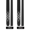 Dysdensa Set of 2 Fiberglass Pool Cue Sticks 19oz 20oz 58inch Black view 2