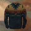 Aztec Vintage Graphic Western Sweatshirts Casual Long Sleeve 1/4 Zip Country Pullover Tops Sweatshirts Men Christmas Sweatshirt Pullover Big And (L, Dark Green) view 3