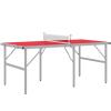 Mini Table Tennis Set, Foldable Table Tennis Table, Children's Table Tennis Table, Suitable for Indoor and Outdoor Use, with Net, 2 Rackets, 3 Balls, Adjustable Feet, Easy to Assemble, Red view 1
