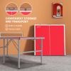Mini Table Tennis Set, Foldable Table Tennis Table, Children's Table Tennis Table, Suitable for Indoor and Outdoor Use, with Net, 2 Rackets, 3 Balls, Adjustable Feet, Easy to Assemble, Red view 3