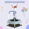 36" Kids Trampoline with Handle, Indoor Mini Trampoline for Kids, Toddlers Small Rebounder Fitness Trampoline for Indoor and Outdoor Use (Blue Forest) view 3