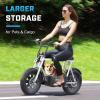 Caroma Peak 1200W Electric Scooter with Seat, 16" Fat Tire Electric Scooter for Adults & Teens, 30 Miles Ranges 20MPH Max Speed, Electric Motorcycle for Commuting with Basket White view 2