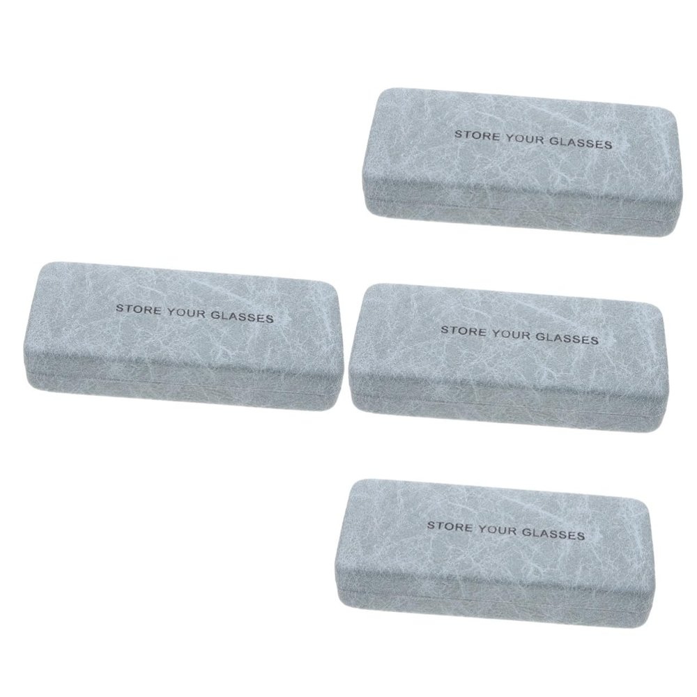 CALLARON 4pcs Fashionable Sunglasses Case Medium Eyeglasses Storage Box Splashproof and Dirtproof Protective Case for Safe Lens Preservation Retro for Stylish Travel Storage