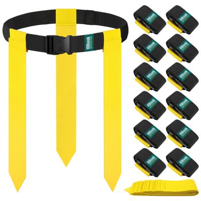 Hilhook 12-Player Flag Football Belts Set for Kids, Youth and Adult
