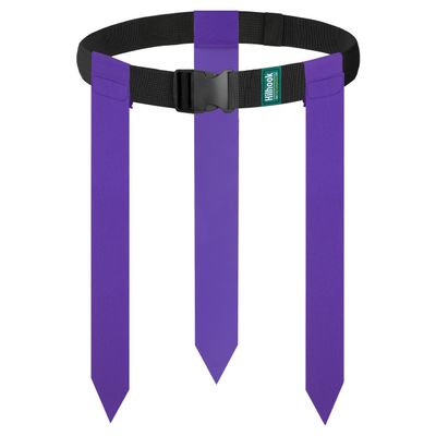 Hilhook Flag Football Belts, Sets of 12 Purple Flag Football Sets with 42 Flags for Youth, Kids and Adults Sport Team Building and Competition Training