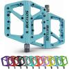 BUCKLOS Mountain Bike Pedals Blue MTB Pedals Flat and Single Lock-on Bike Handlebar Grips Ergonomic Mountain Bicycle Handle Grips view 2