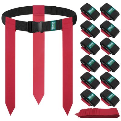 Hilhook 12-Player Flag Football Belts Set for Kids, Youth and Adult