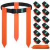 Hilhook Flag Football Belts, Sets of 12 Orange Flag Football Sets with 42 Flags for Youth, Kids and Adults Sport Team Building and Competition Training view 1