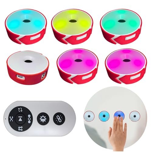 Aepiraza Sports Agility Lights Training Kit, 4 Modes Reaction Training Lights with USB Charging Sports Reaction Training Lights for Athletes, Trainers & Fitness Trainers (6 Lamp)