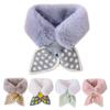 Jesscasday Scarf, for Cross Scarf Faux Fur Collar Scarf False Collar Kids Polka Dot Bow Tie Diamon view 2