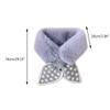 Jesscasday Scarf, for Cross Scarf Faux Fur Collar Scarf False Collar Kids Polka Dot Bow Tie Diamon view 3