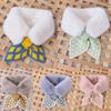 Jesscasday Scarf, for Cross Scarf Faux Fur Collar Scarf False Collar Kids Polka Dot Bow Tie Diamon view 4