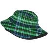 Blue and Green Scottish Tartan Print Unisex Sunhat,Bucket Hat for Sun Protection,Lightweight,Foldable Sun Hat for All Seasons view 2