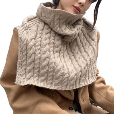 Jesscasday Scarf, Knitted Scarf False Collar Shawl For Women Neck Wrap Turtleneck Collar Scarf