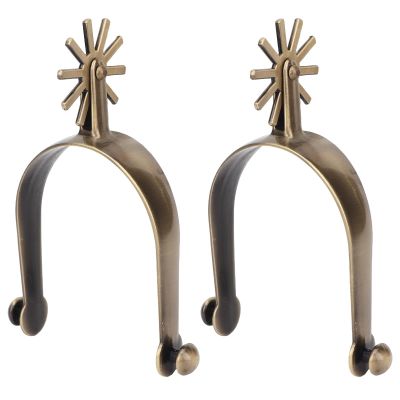 JTLB Metal Spurs, Proof Zinc Alloy Men Cowboy Spurs with Gear, Vintage Horse Spur, Simple Generous Design for Riding