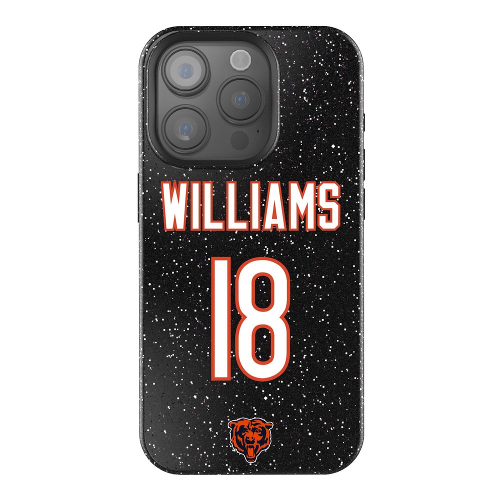 Keyscaper Caleb Williams Black Chicago Bears Bling iPhone Case