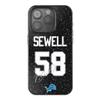 Keyscaper Penei Sewell Black Detroit Lions Bling iPhone Case view 1
