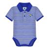 Creative Knitwear College Baby Striped Polo Bodysuit - McNeese State Cowboys Logo, Royal/White, for Boys & Girls, 3-6 Months view 1