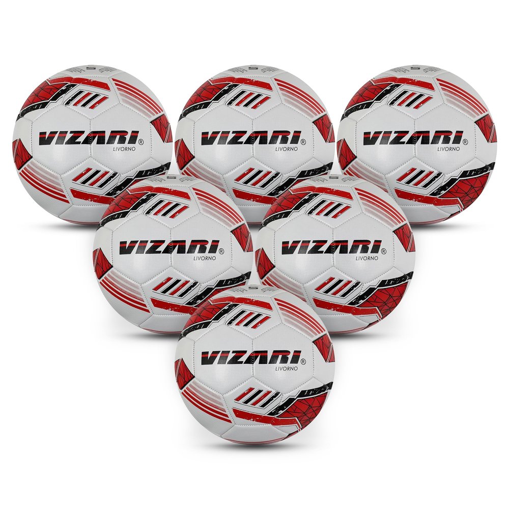 Vizari Soccer Ball - Size 3,4,5 - for Toddlers, Kids, Youth, Adults - Practice & Match Soccer Ball for Boys, Girls - (Bundle of 1, 6, & 12)