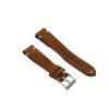 SUNJIA Suede Leather Watch Strap Band 18mm 20mm 22mm 24mm Brown Coffee Watchstrap Handmade Stitching Replacement Wristband For Men(Beige,24mm) view 3