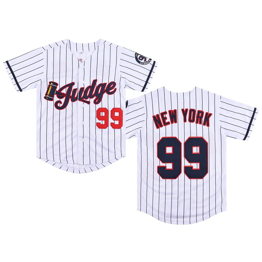 Wenhbeirg Youth New York 99 Baseball Jerseys Stitched Shirts Hip Hop Kids Uniforms for Xmas Party Gift (White,Small)