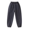 Boys High Waisted Baggy Sweatpants 2024 Fall Jogger Pants 2 Trendy Thermal ounge Trousers with (Grey, 12-13 Years)