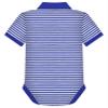 Creative Knitwear College Baby Striped Polo Bodysuit - Middle Tennessee State Blue Raiders Logo, Royal/White, for Boys & Girls, 12 Months view 2