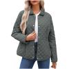 YRAETENM Quilted Jackets for Women Casual Lapel Button down Puffer coat barn Jacket Winter Lightweight Outerwear with Pockets view 1