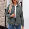 YRAETENM Quilted Jackets for Women Casual Lapel Button down Puffer coat barn Jacket Winter Lightweight Outerwear with Pockets view 2
