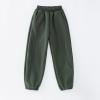 Boys High Waisted Baggy Sweatpants 2024 Fall Jogger Pants 2 Trendy Thermal ounge Trousers (Green, 12-13 Years) view 2